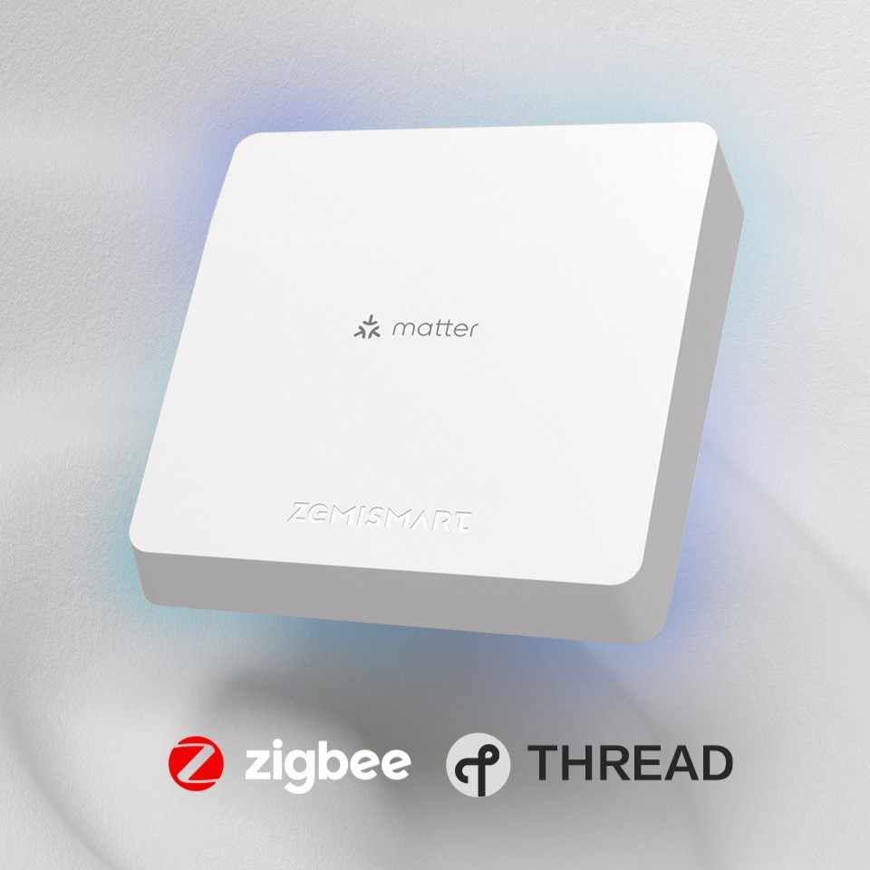 Zemismart M1 智慧家庭網關,透過 Matter 協議,將您家中既有的 Tuya Zigbee 與 Thread 設備無縫整合進 Apple HomeKit。
